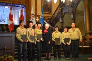 8th Markham Scout Group Receiving their Queen Venturer Award, October 23, 2015